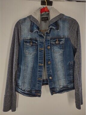 New Look Teen Girls M Jean Jacket With Hood 034